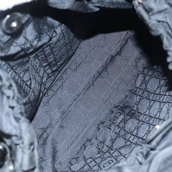 Christian Dior Maris Pearl Shoulder Bag Nylon Black Silver Auth fm4147 - Picture 16 of 16